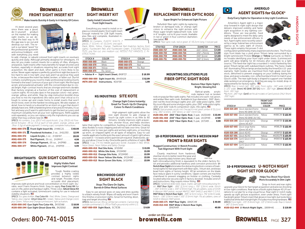 Handgun Sights 327-337