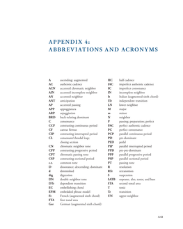 Appendix 4: Abbreviations and Acronyms