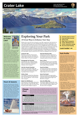 Crater Lake Reflections Visitor Guide Summer/Fall 2021