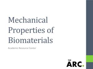 Mechanical Properties of Biomaterials