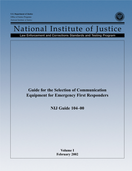 NIJ Guide 104-00