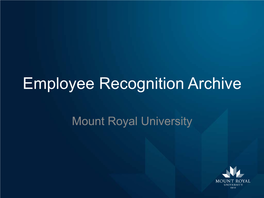 Employee Recognition Archive