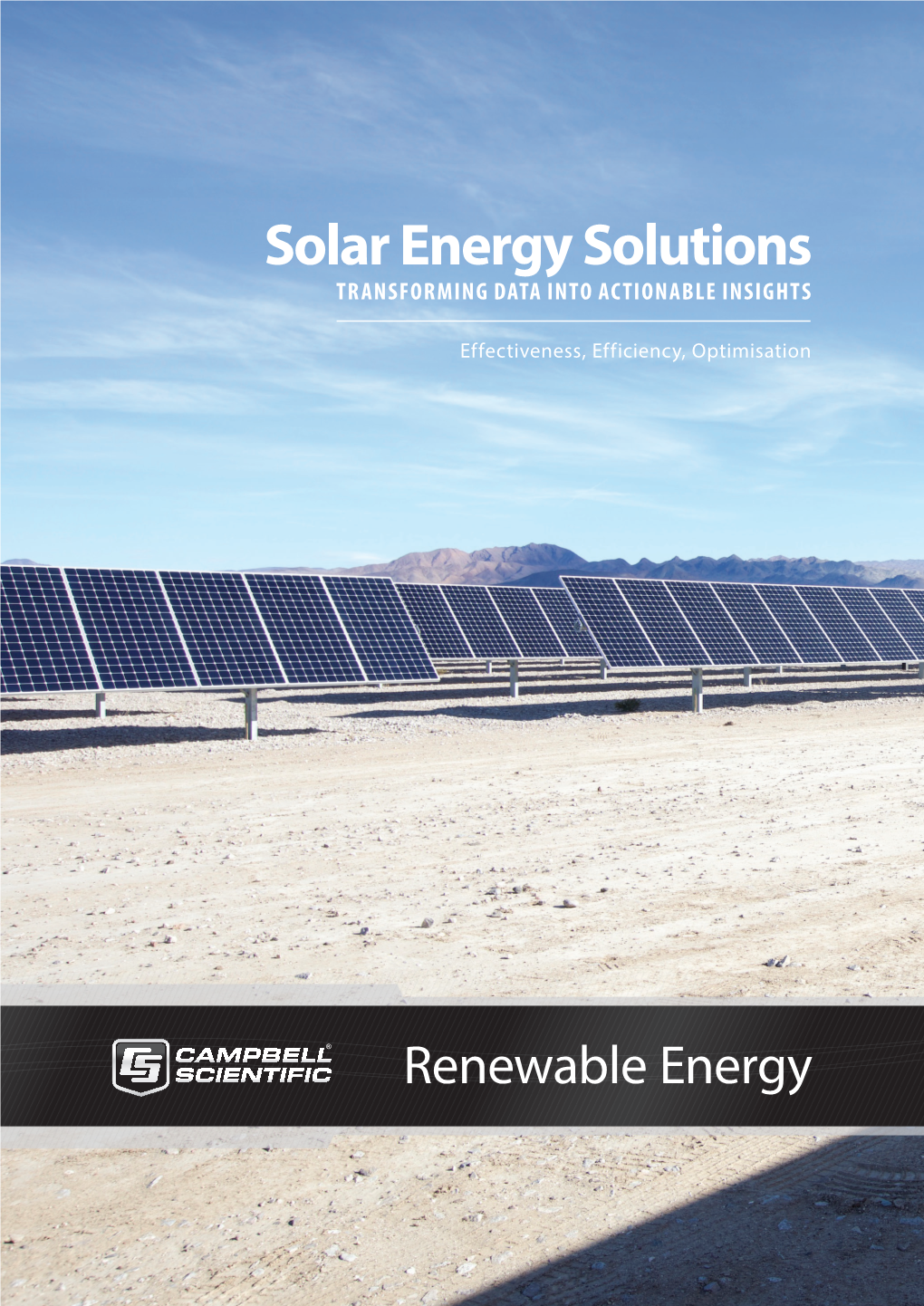 Solar Energy Solutions TRANSFORMING DATA INTO ACTIONABLE INSIGHTS