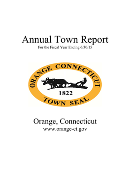 Annual Town Report for the Fiscal Year Ending 6/30/15