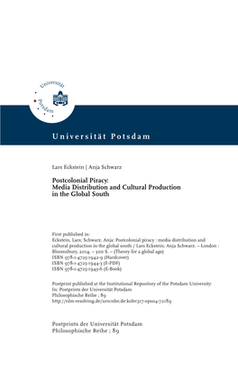 Postcolonial Piracy: Media Distribution and Cultural Production in the Global South