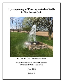 Hydrogeology of Flowing Artesian Wells in Northwest Ohio