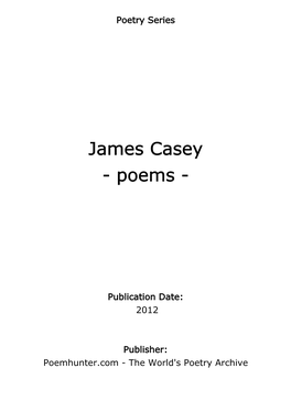 James Casey - Poems