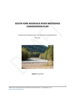 South Fork Nooksack River Watershed Conservation Plan