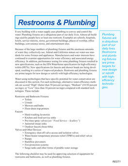 Restrooms & Plumbing