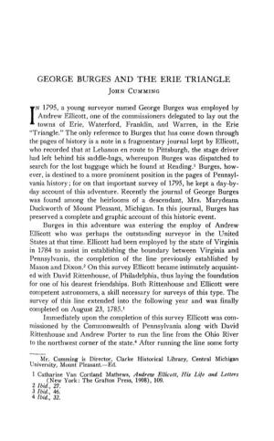 GEORGE BURGES and the ERIE TRIANGLE John Cumming