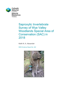 Saproxylic Invertebrate Survey of Wye Valley Woodlands Special Area of Conservation (SAC) in 2018