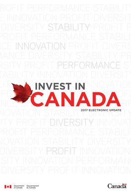 Invest in Canada, 2017 Electronic Update