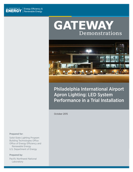 Philadelphia International Airport Apron Lighting:: LED System Performance in a Trial Installation