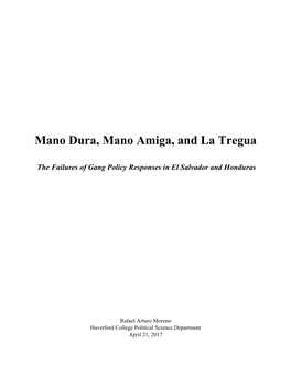 Mano Dura, Mano Amiga, and La Tregua