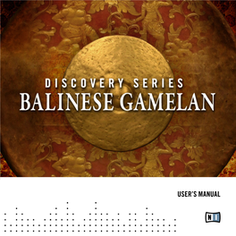 Balinese Gamelan Manual