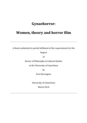 Women, Theory and Horror Film