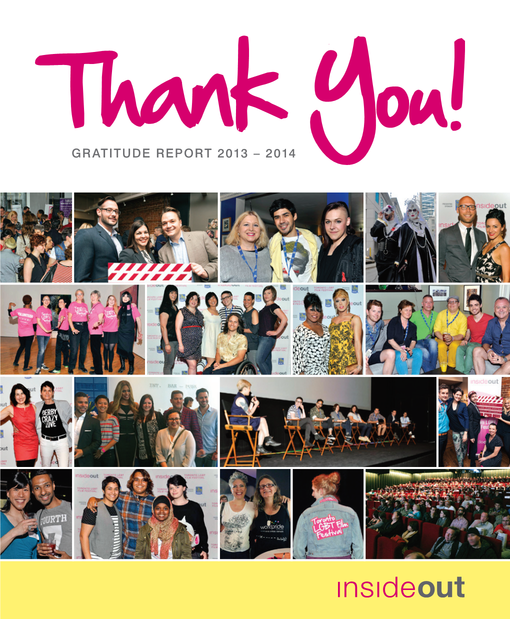 GRATITUDE REPORT 2013 – 2014 You! with Gratitude