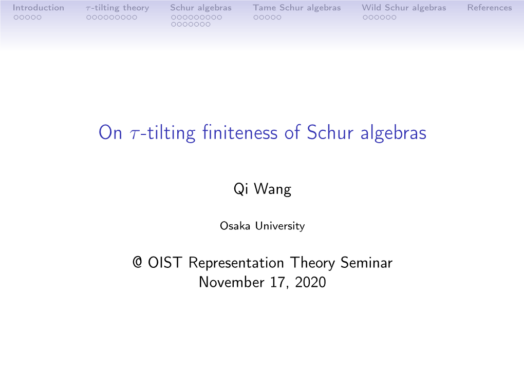 On -Tilting Finiteness of Schur Algebras