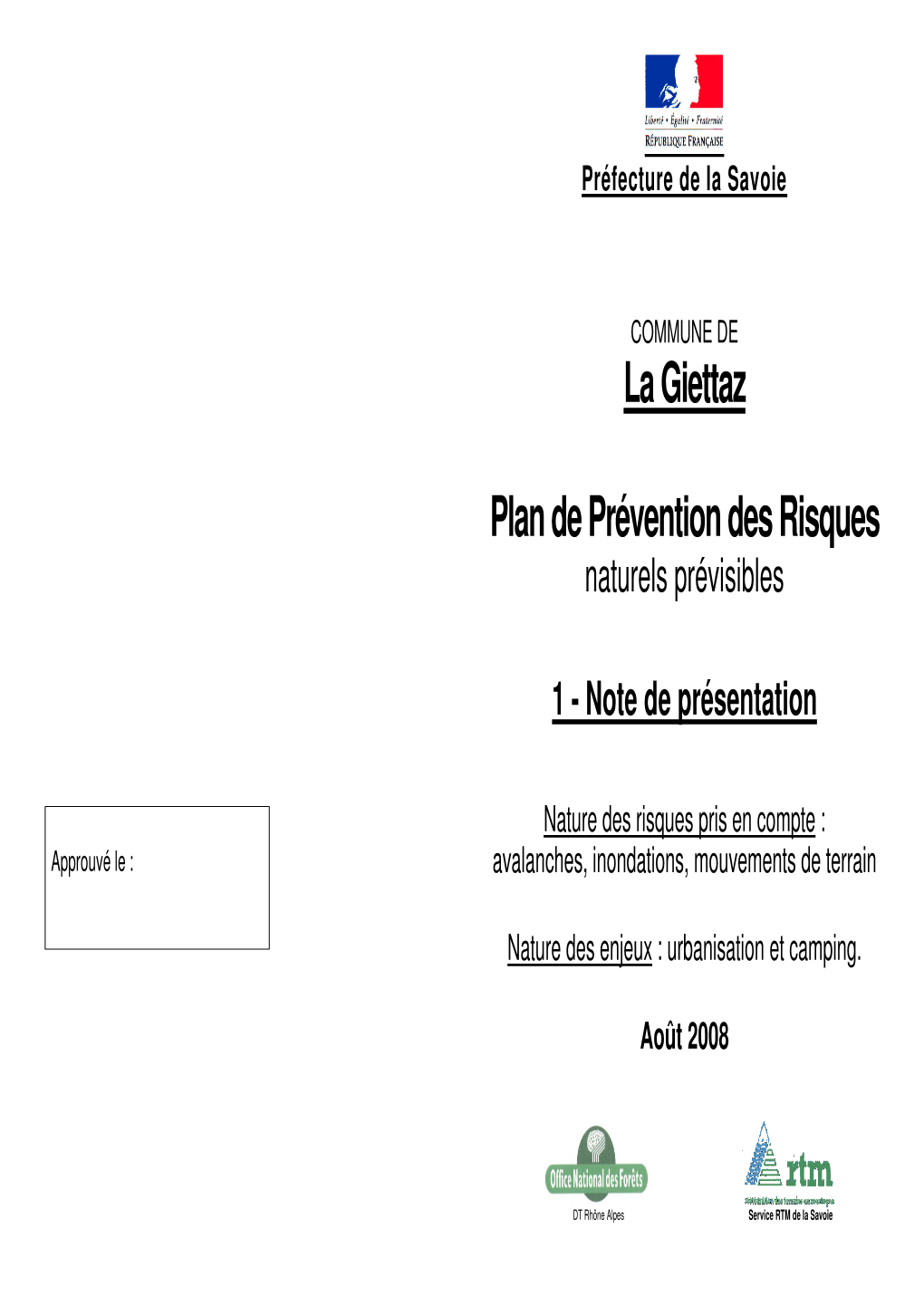 La Giettaz Plan De Prévention Des Risques