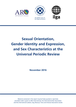 Sexual Orientation, Gender Identity and Expression, and Sex Characteristics at the Universal Periodic Review