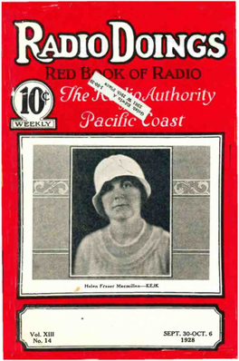 Radio Doings, Sept. 30, 1928