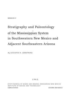 Stratigraphy and Paleontology of the Mississippian System In