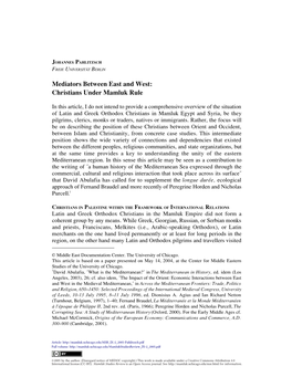 Christians Under Mamluk Rule