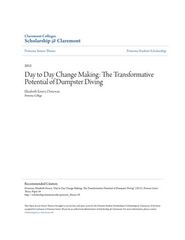 The Transformative Potential of Dumpster Diving