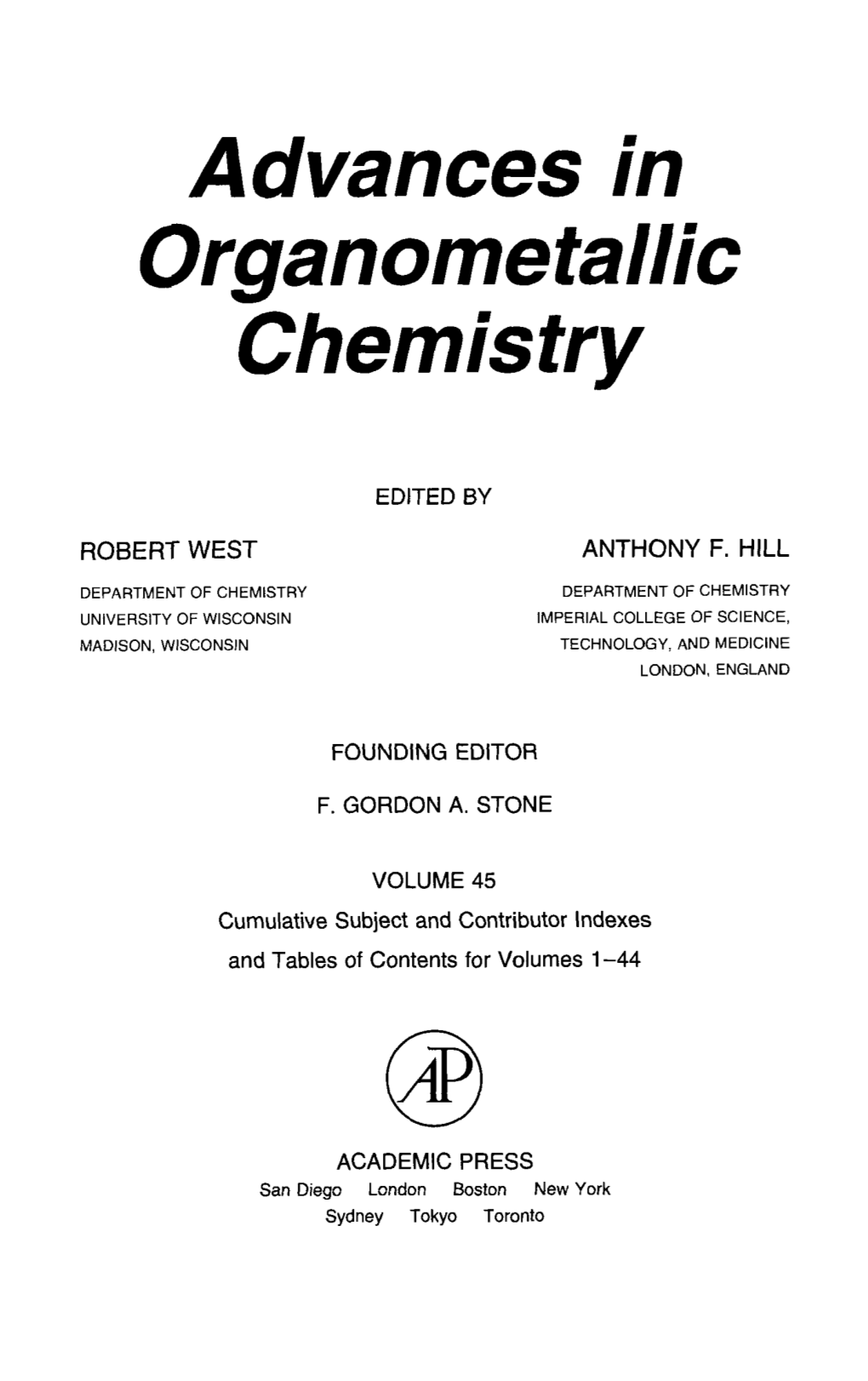 Organometallic Chemistry