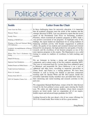 Political Science at X Winter 2015