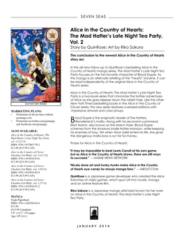 Alice in the Country of Hearts: the Mad Hatter's Late Night Tea Party, Vol. 2