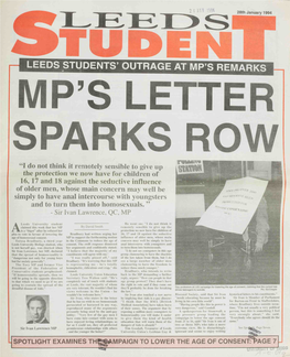 Leeds Students' Outrage at Mp's Remarks