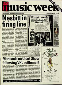 Music Wee for Everyone in the Business of Music 11 MARCH 1995