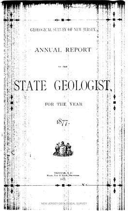 Annual Report of the State Geologist for the Year 1877