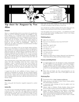 Tip Sheet for Stargazer by Von Eventually, He Decided to Make the Leap to a Creative Life