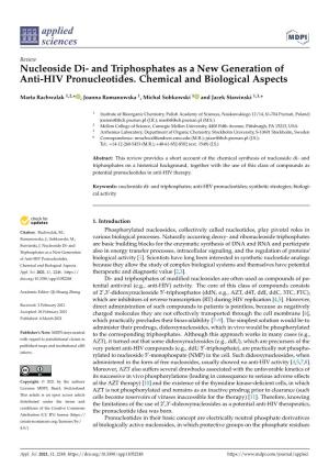 Nucleoside Di- and Triphosphates As a New Generation of Anti-HIV Pronucleotides