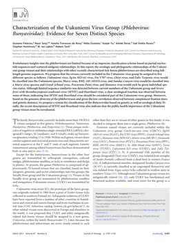 Characterization of the Uukuniemi Virus Group (Phlebovirus: Bunyaviridae): Evidence for Seven Distinct Species