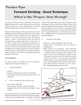 Forward Striding - Good Technique What Is the Proper Arm Swing?