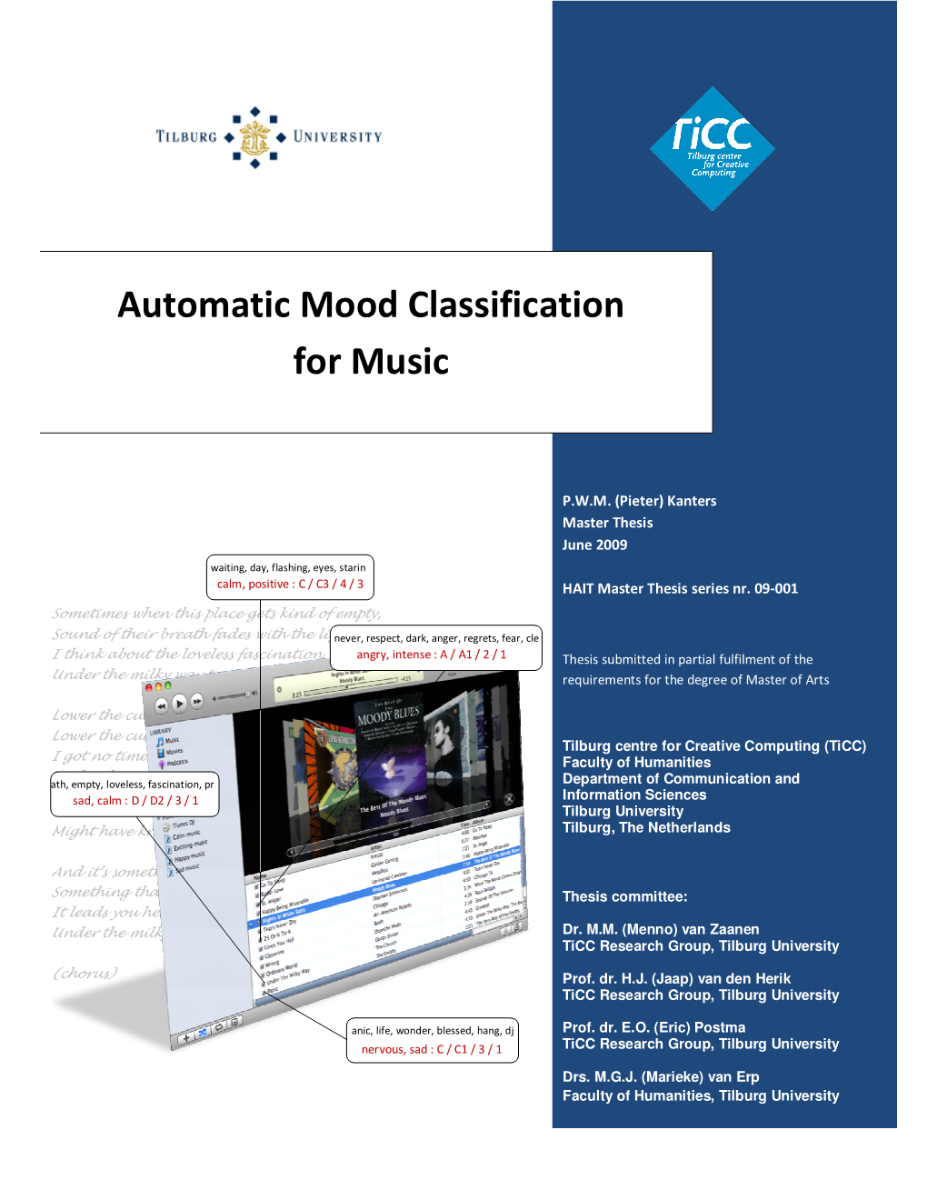 Automatic Mood Classification for Music