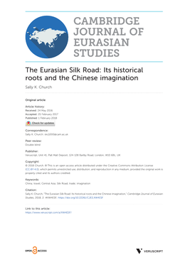 The Eurasian Silk Road: Its Historical Roots and the Chinese Imagination Sally K