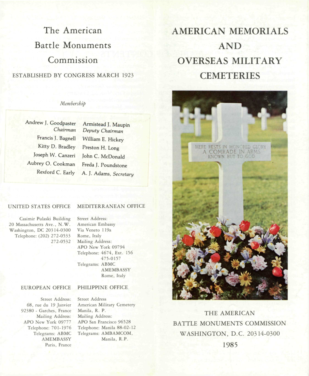 The American Battle Monuments Commission AMERICAN