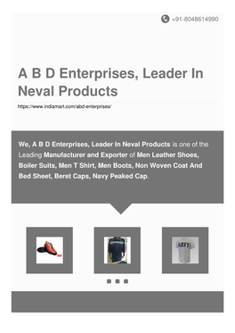 ABD Enterprises, Leader in Neval Products