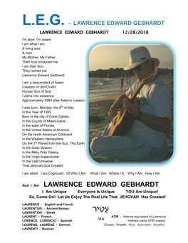 Lawrence Edward Gebhardt Lawrence Edward Gebhardt 12/28/2018