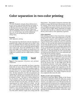 Color Separation in Two-Color Printing
