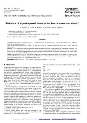 Statistics of Superimposed Flares in the Taurus Molecular Cloud