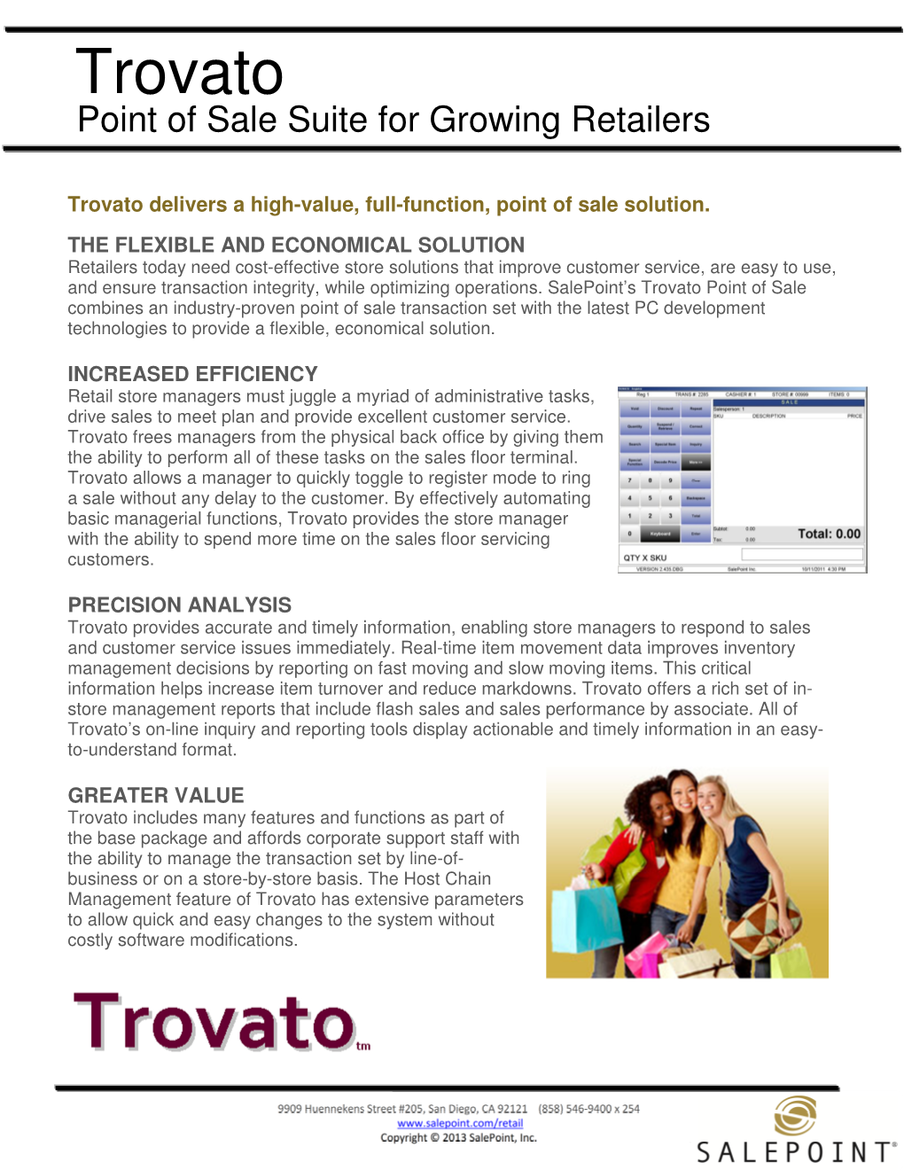 Trovato Point of Sale Suite for Growing Retailers