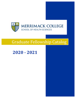 Graduate Fellowship Catalog 2020
