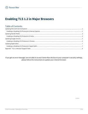 Enabling TLS 1.2 in Major Browsers