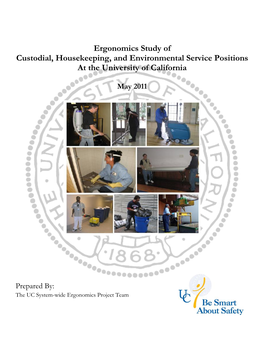 Ergonomics Study of Custodial, Housekeeping, and Environmental Service Positions at the University of California