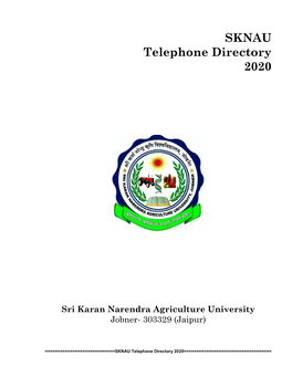 SKNAU Telephone Directory 2020